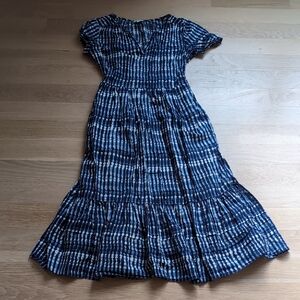 J. Crew Navy and White Striped Maxi Dress